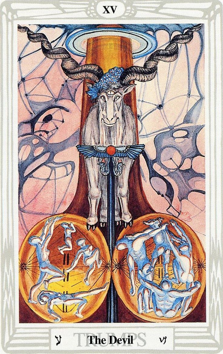 The Devil - Card from Thoth Tarot Deck | Tarot, Aleister crowley tarot, All tarot cards