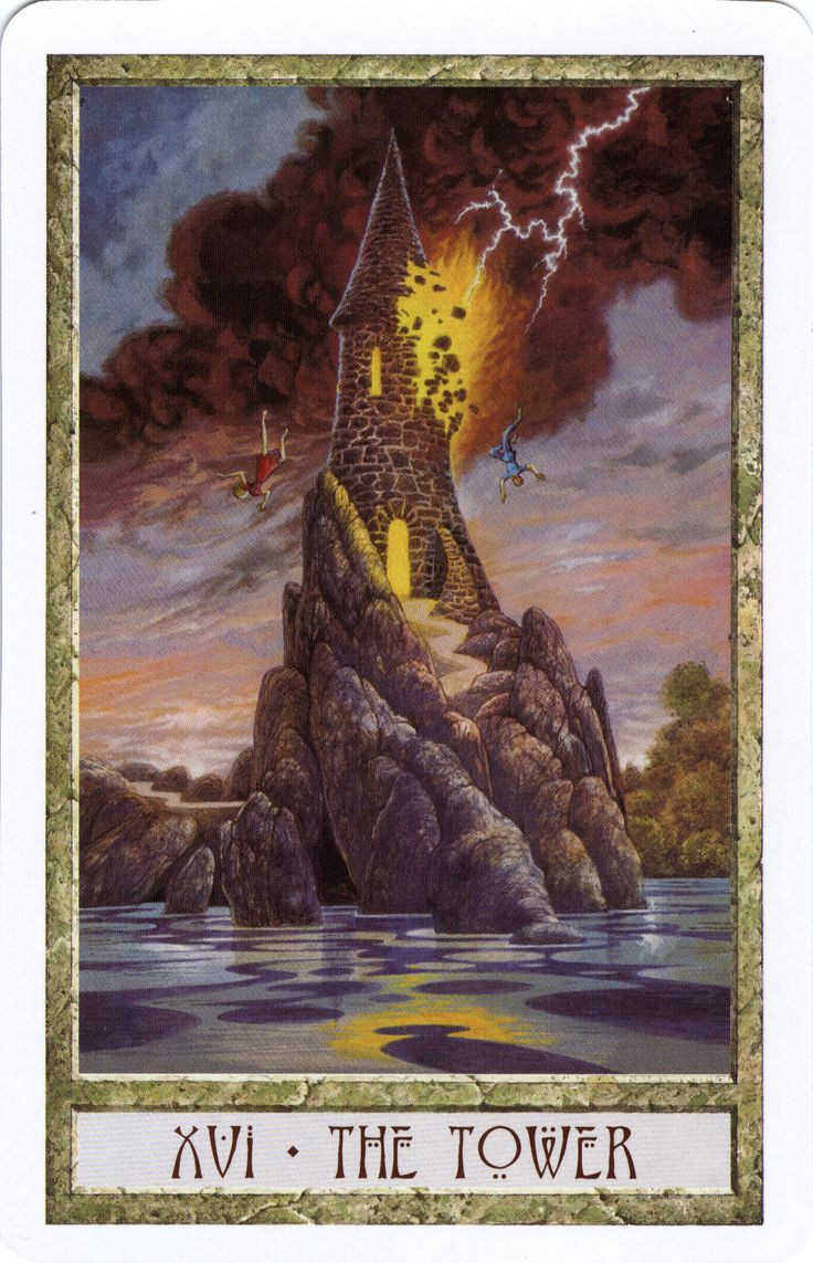 The Tower - Druid Craft Tarot | Tarot cards art, Tarot decks, Druid craft