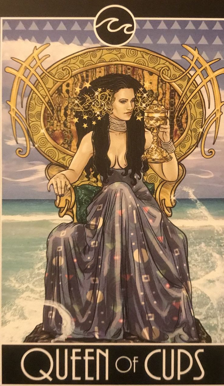 Card of the Day - Queen of Cups - Thursday, December 19, 2019 | Tarot card tattoo, Cups tarot, Tarot cards art