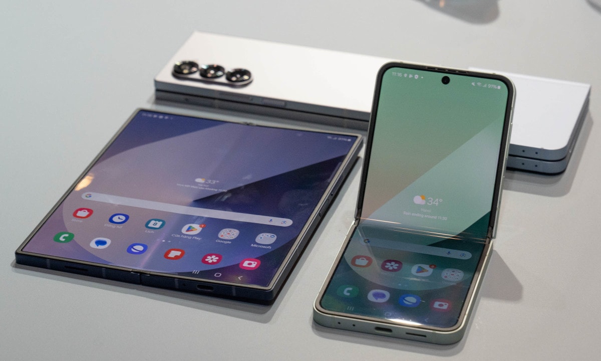 Galaxy Z Fold6 và Z Flip6. Ảnh: Huy Đức