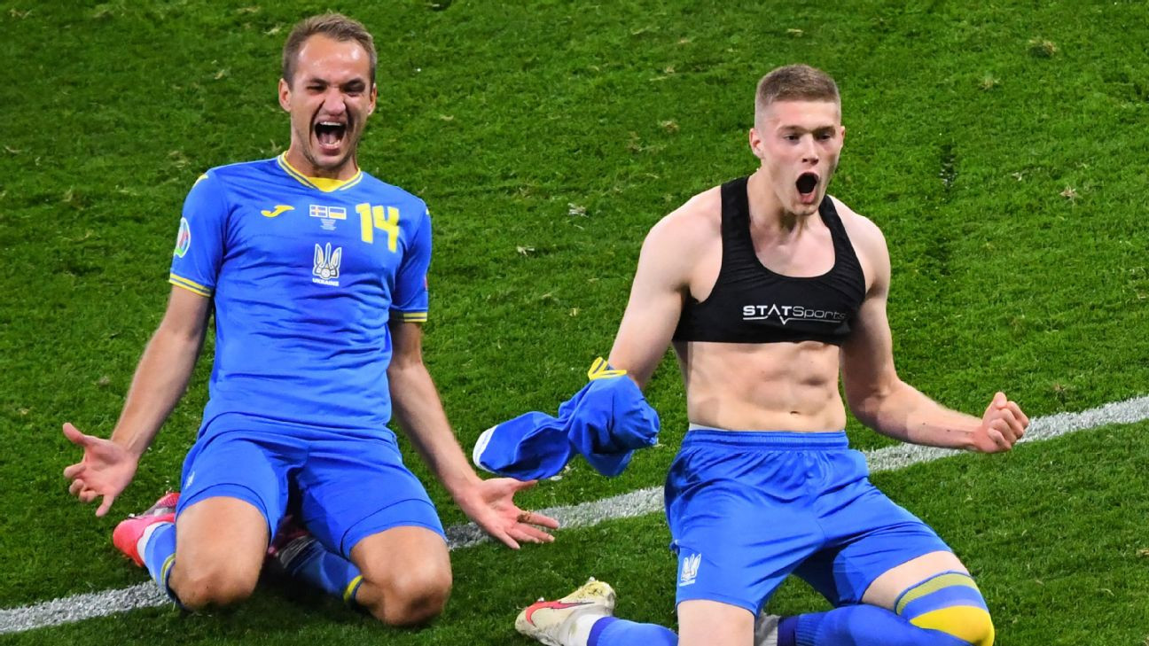 Ukraine-Sweden provides more late Euro 2020 drama, as match-winner Dovbyk pops up as the unlikely hero - ESPN