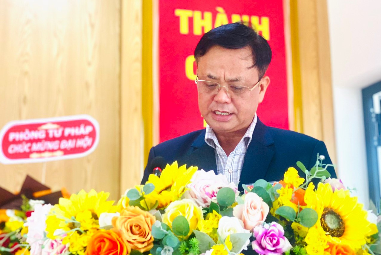 Đồng chí Đồng Văn Trường - Phó Chủ tịch UBND huyện Bảo Lâm phát biểu tại Đại hội
