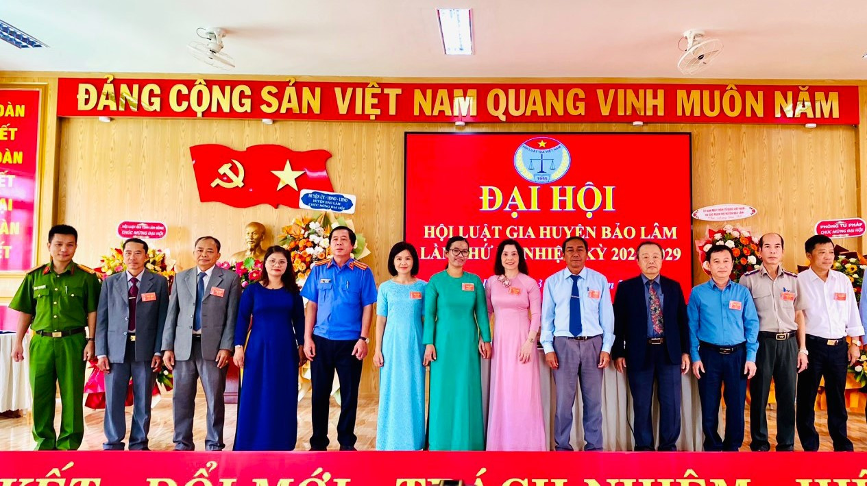 Ban Chấp hành Hội Luật gia huyện Bảo Lâm khóa mới ra mắt Đại hội