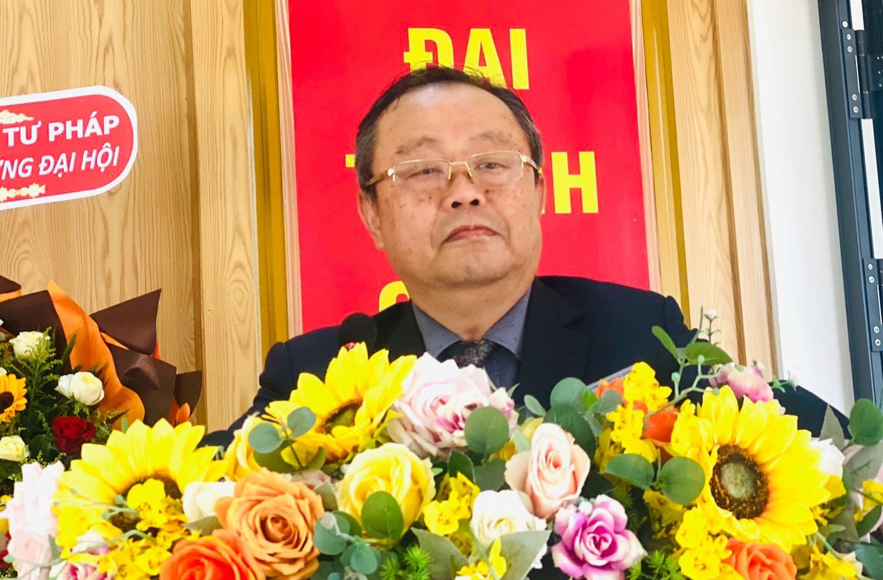 Chủ tịch Hội Luật gia tỉnh Lâm Đồng Nguyễn Đức Hưng phát biểu chỉ đạo tại Đại hội