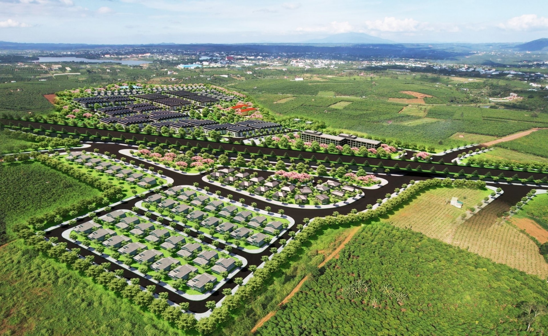Mô phỏng Khu dân cư, tái định cư trên đường Nguyễn Thái Bình (phường Lộc Phát) đã được HĐND tỉnh phê duyệt, nhưng không thể triển khai do chồng lấn với quy hoạch khoáng sản