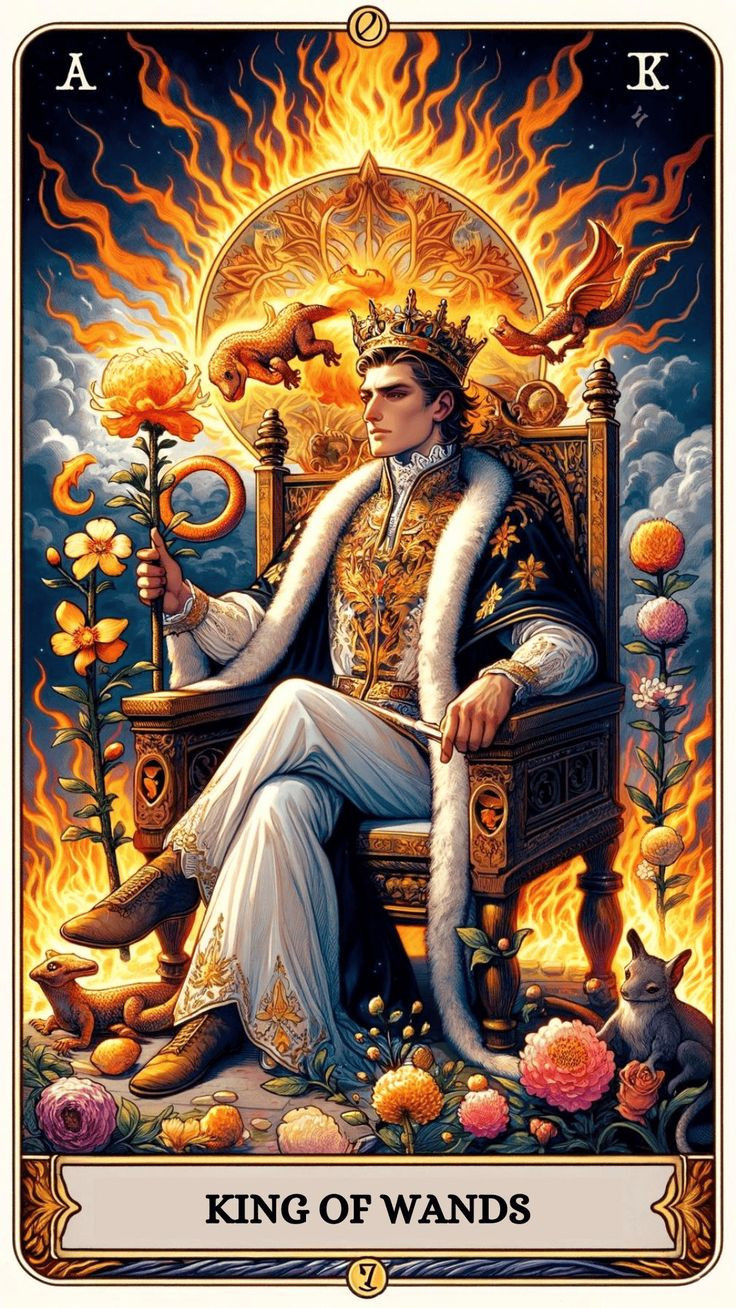 King of Wands Tarot Card Meaning - Leadership & Vision