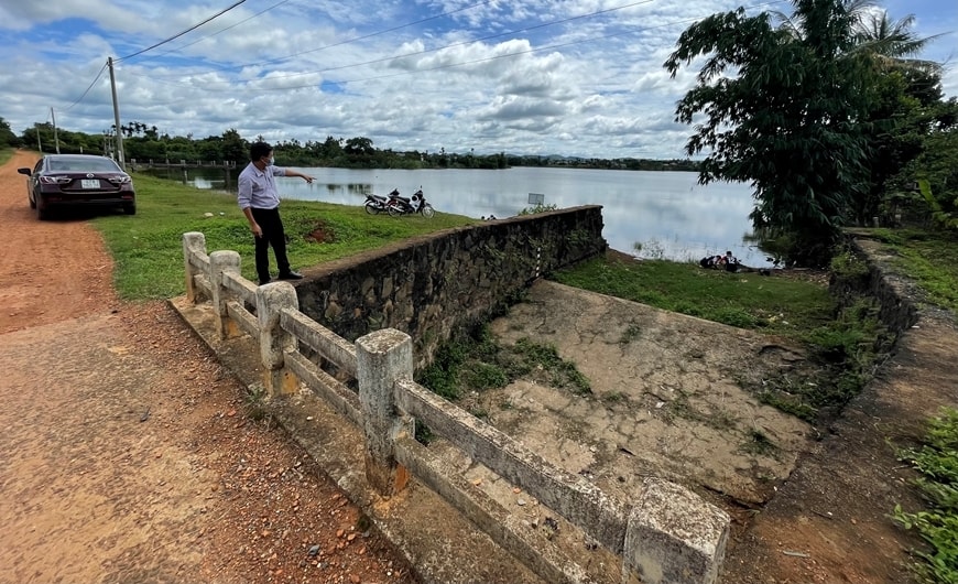 Một hồ đập thủy lợi trên địa bàn huyện Krông Ana, tỉnh Đắk Lắk hư hỏng, xuống cấp