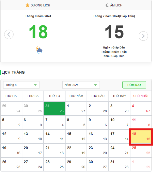Ngày vu lan báo hiếu rơi vào ngày 18/08/2024 dương lịch 