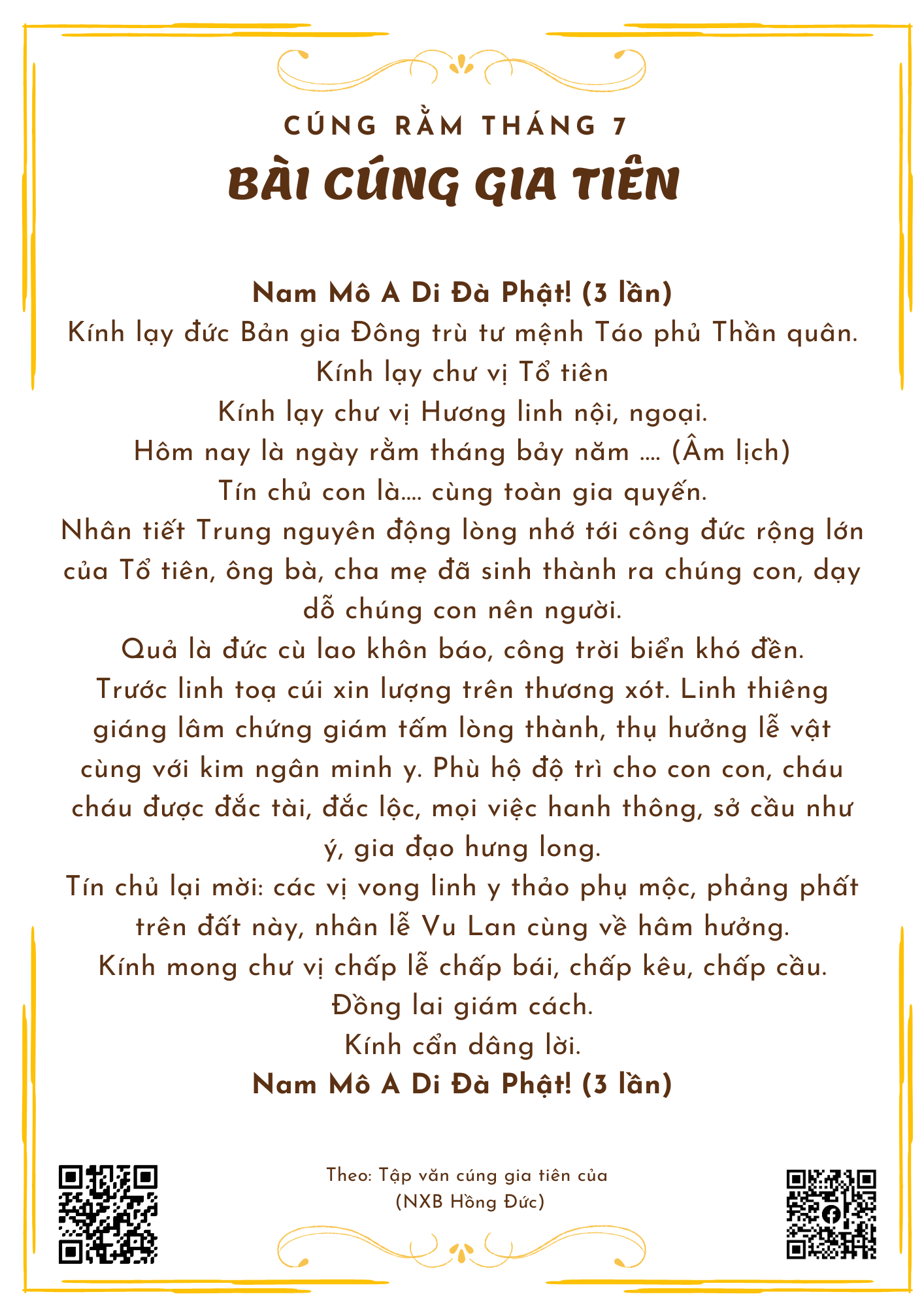 Bài cúng gia tiên