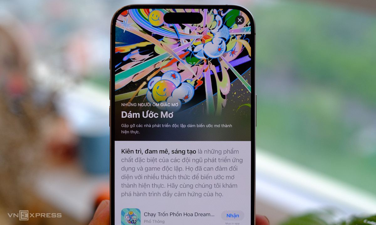 Danh mục Dám ước mơ riêng trên App Store. Ảnh: Tuấn Hưng