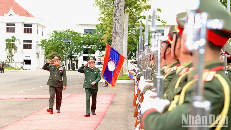 Tăng cường hợp tác gắn bó giữa Tổng cục Chính trị Quân đội nhân dân hai nước Việt Nam-Lào ảnh 5