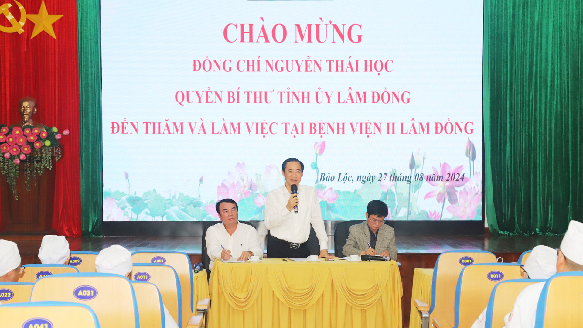 Đồng chí Nguyễn Thái Học - Quyền Bí thư Tỉnh ủy Lâm Đồng kết luận, chỉ đạo tại buổi làm việc