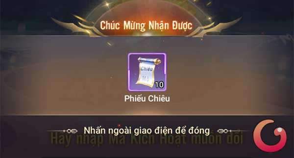 Chúc mừng nhận được