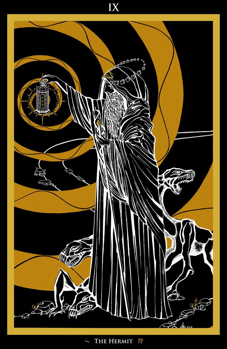 IX - The Hermit / Der Eremit Tarot by InaAuderieth on DeviantArt