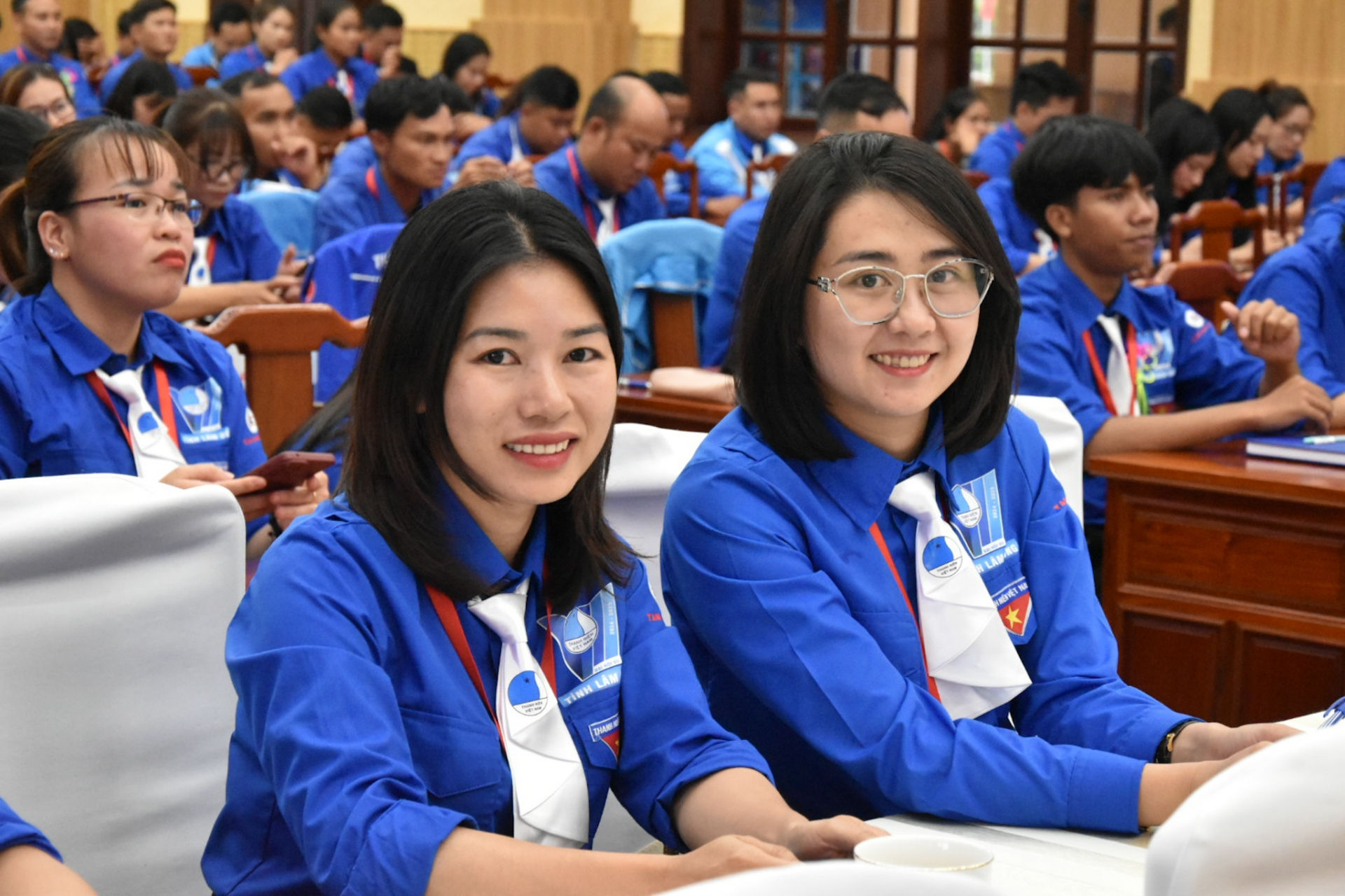 Đại biểu phấn khởi trong ngày hội thanh niên 
