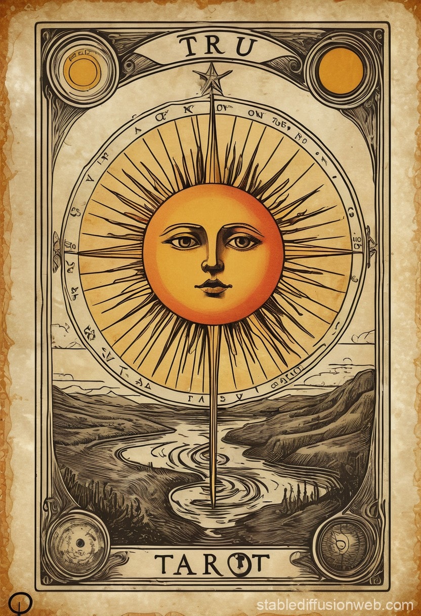 The Sun Tarot Illustration | Stable Diffusion Trực tuyến