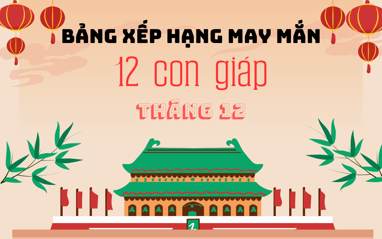 Bảng xếp hạng may mắn tử vi 12 con giáp tháng 12