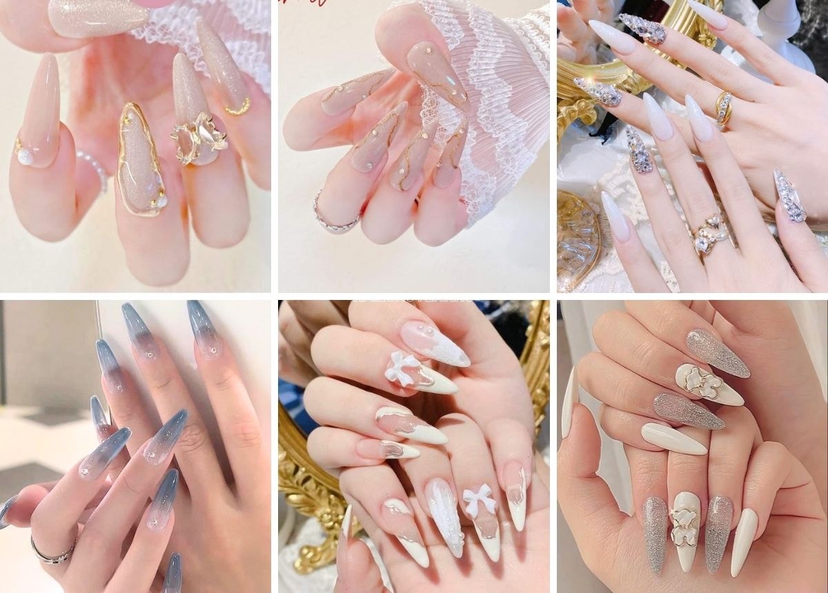 20+ Mẫu nail móng nhọn tròn, đẹp, sang chảnh, cá tính 2024 | TIKI