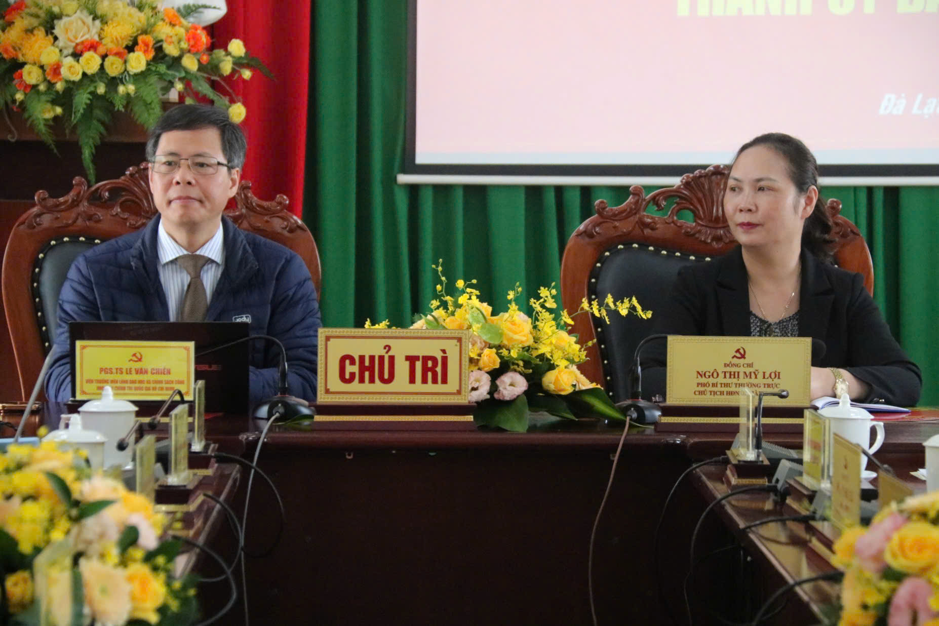 Các đồng chí chủ trì buổi làm việc
