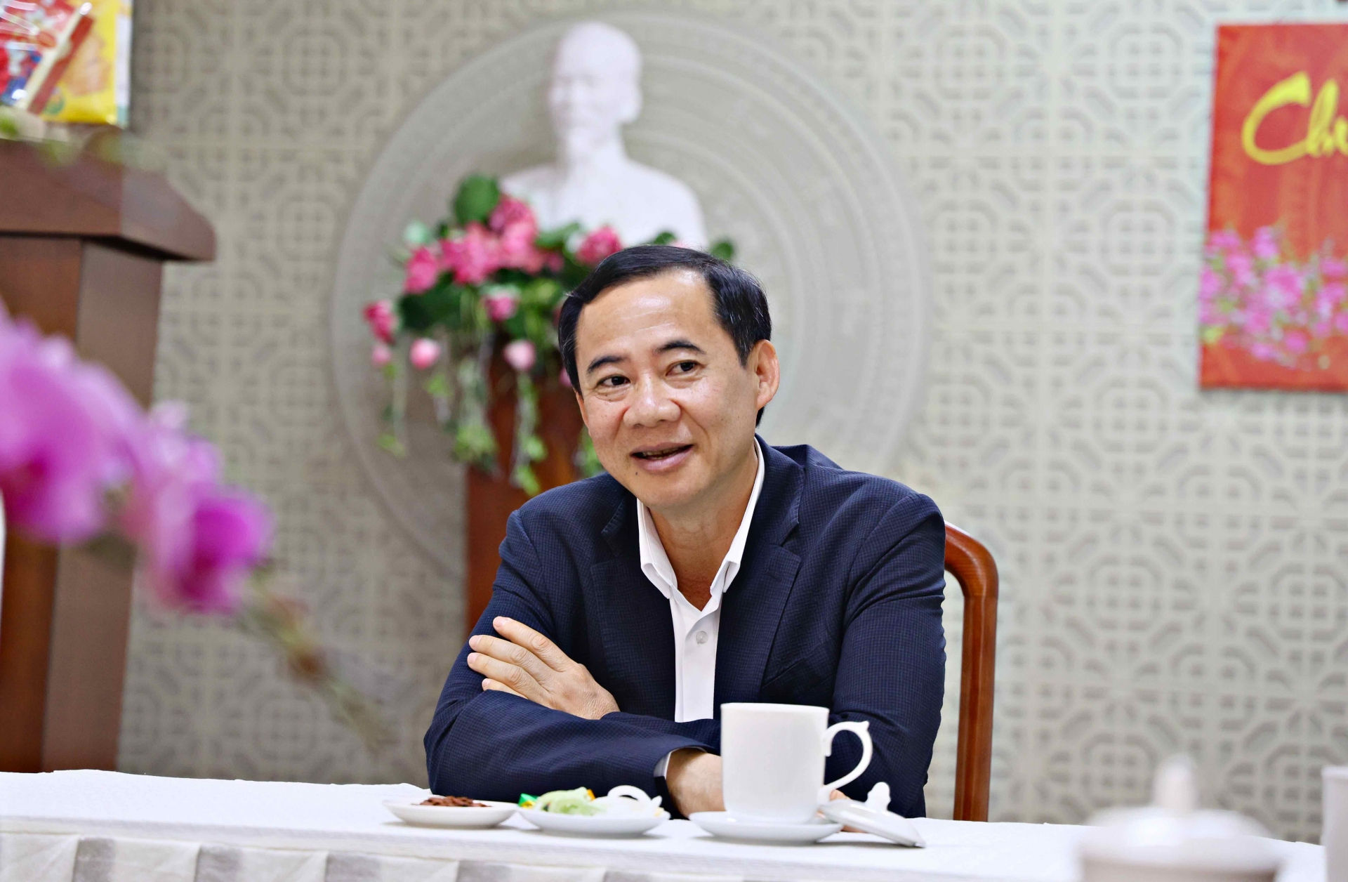 Quyền Bí thư Tỉnh uỷ Lâm Đồng nhấn mạnh, gợi mở một nội dung trong công tác sáp nhập Báo và Đài tại buổi thăm, chúc Tết tập thể cán bộ, phóng viên, người lao động của báo