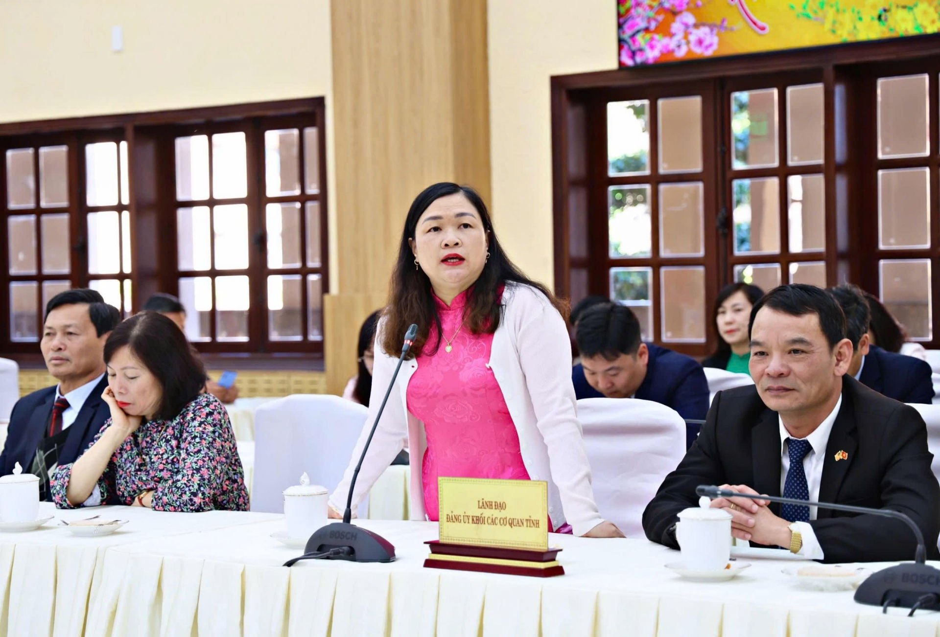 Đồng chí - Nguyễn Thị Phương Thảo Phó Bí thư Thường trực Đảng uỷ Khối Các cơ quan tỉnh phát biểu cảm nghĩ