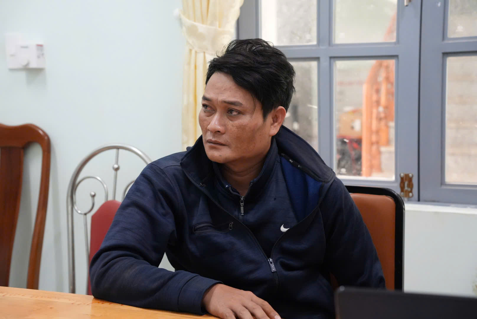 Đối tượng Nguyễn Văn Đoàn tại cơ quan Công an