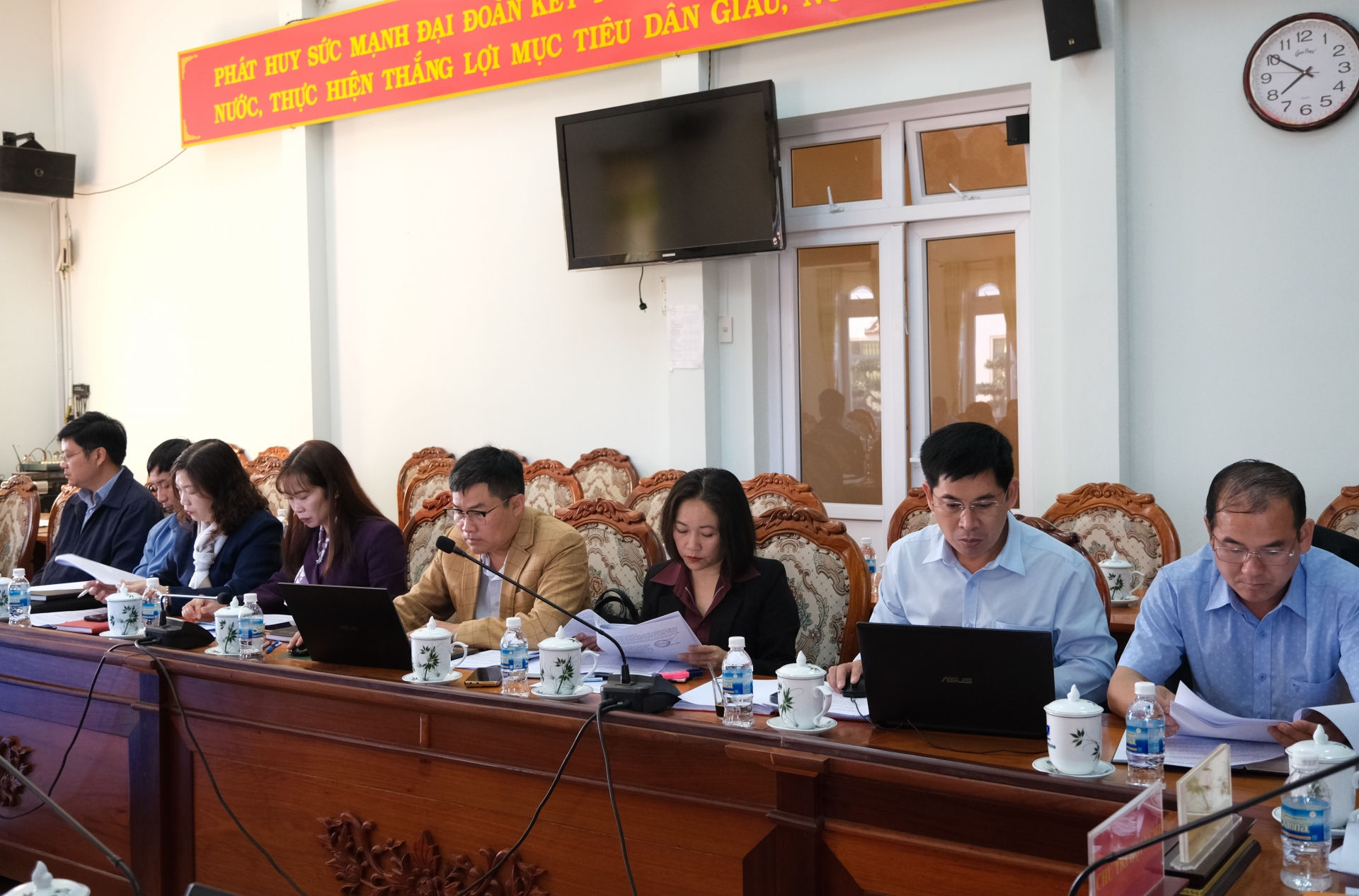 Đại diện các cơ quan thường trực Ban Chỉ đạo 35 huyện Di Linh tham dự Hội nghị