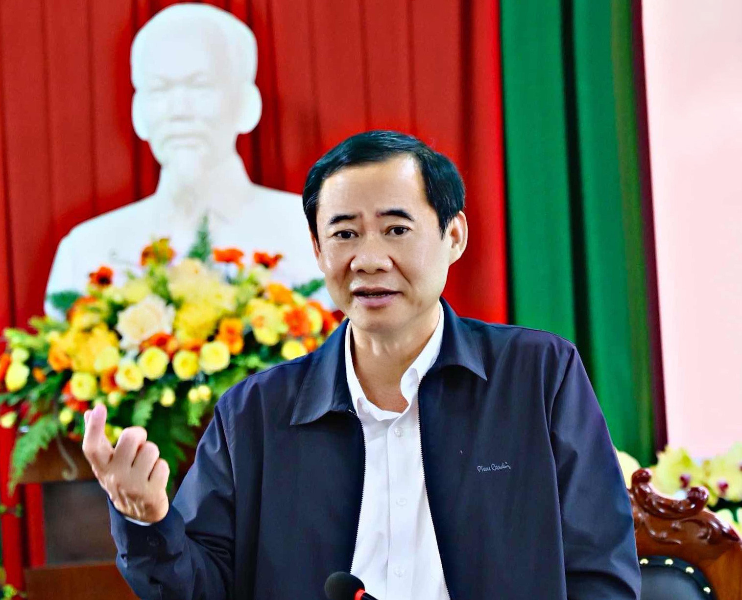 Quyền Bí thư Tỉnh ủy Nguyễn Thái Học phát biểu chỉ đạo tại buổi làm việc đầu năm với Ban Thường vụ Thành uỷ Đà Lạt