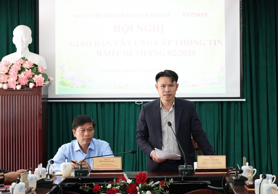 Phó Giám đốc Sở Thông tin và Truyền thông Vương Tôn Kiên Thông tin tình hình hoạt động báo chí tháng 1/2025