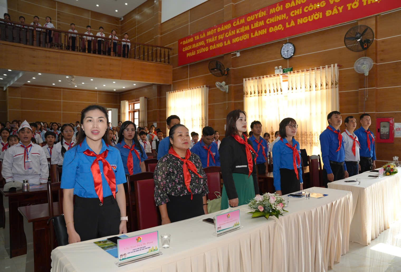 Các đại biểu tham dự Đại hội Cháu ngoan Bác Hồ huyện Di Linh lần thứ XIX