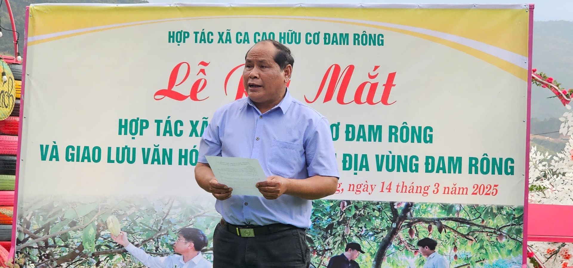 Ông Liêng Hót Ha Hai – Phó Chủ tịch UBND huyện phát biểu tại Lễ ra mắt