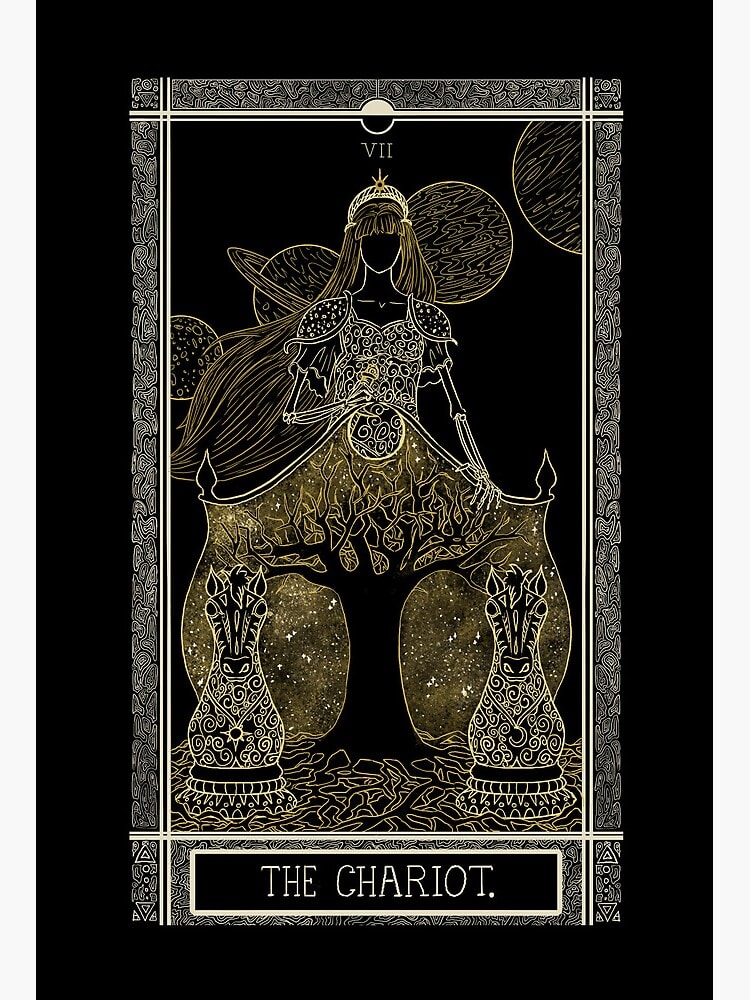 The Kinner Tarot Deck Tarot Card: The Chariot | Art Board Print