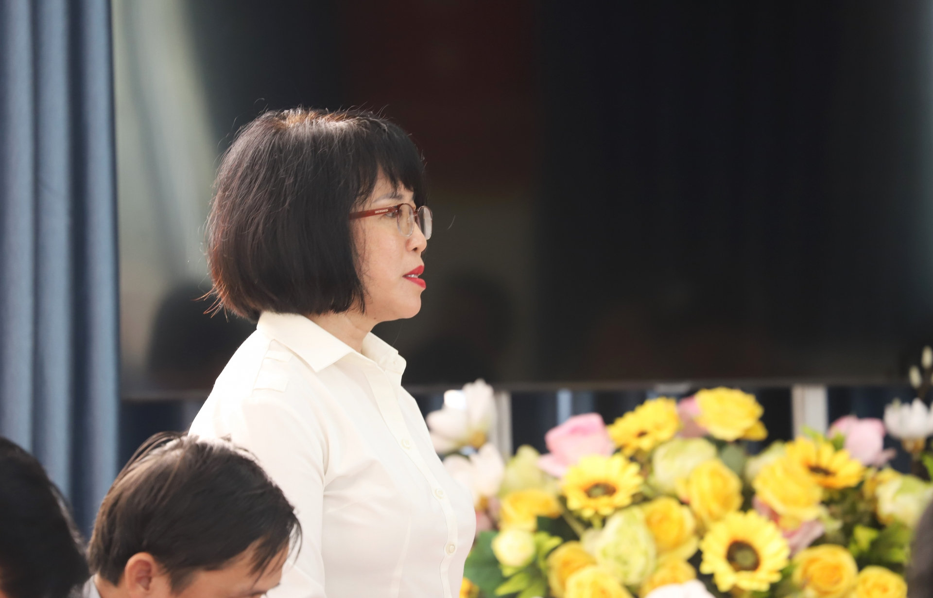 Đại diện lãnh đạo Chi cục thuế Khu vực XIII (tại Lâm Đồng) và đại lãnh đạo Đội thuế khu vực Bảo Lộc - Bảo Lâm - Di Linh phát biểu tại buổi làm việc.