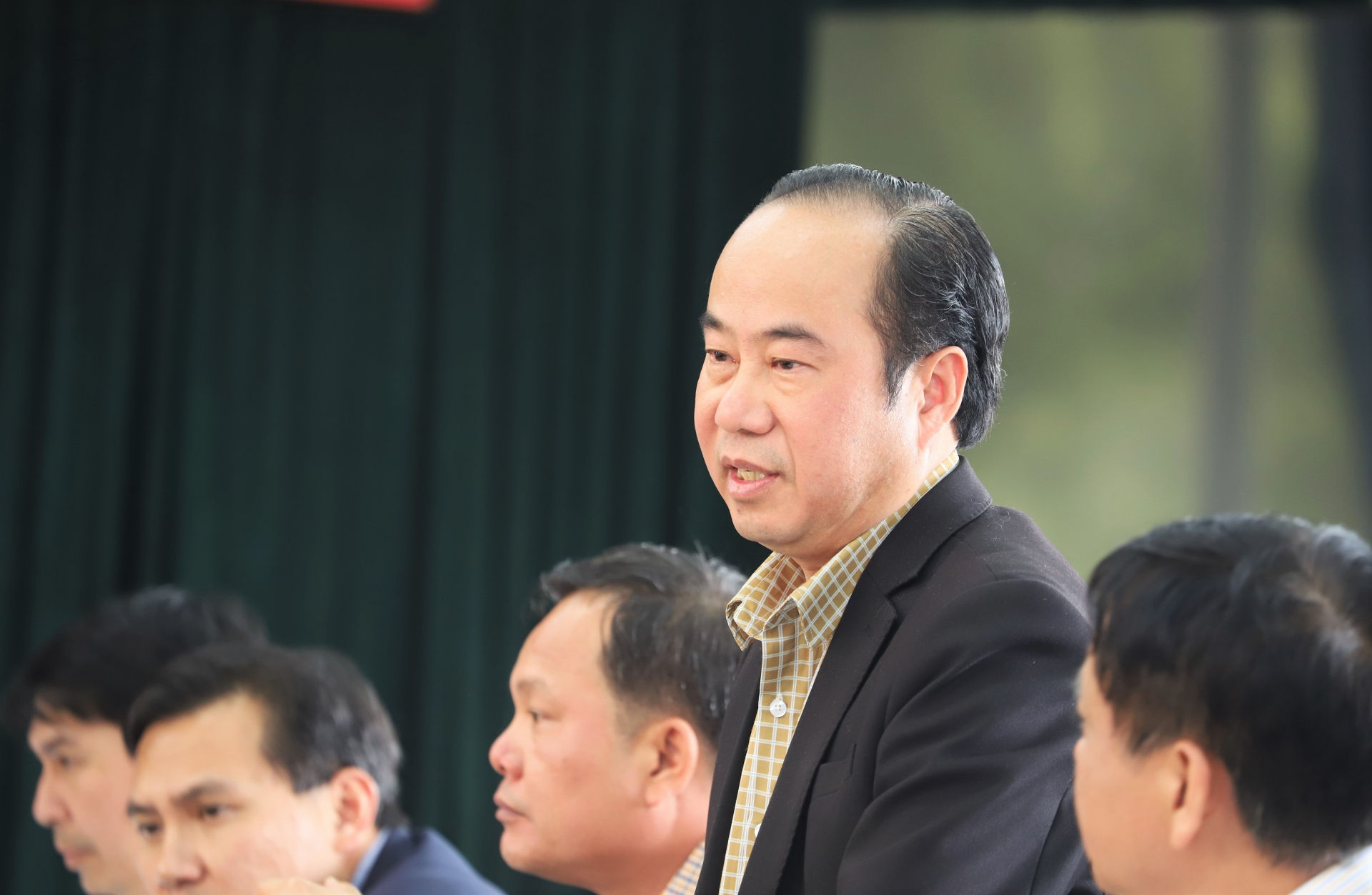 Đồng chí Trần Thanh Hoài - Phó Giám đốc Sở Văn hóa - Thể thao và Di lịch phát biểu tại buổi làm việc.