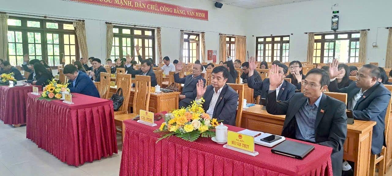 Các đại biểu biểu qiiyet61 thông qua các nghị quyết tại kỳ họp
