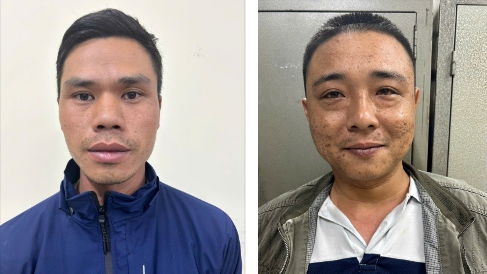 Bị can Trần Trung Hiếu và bị can Lầu Châng Hùng