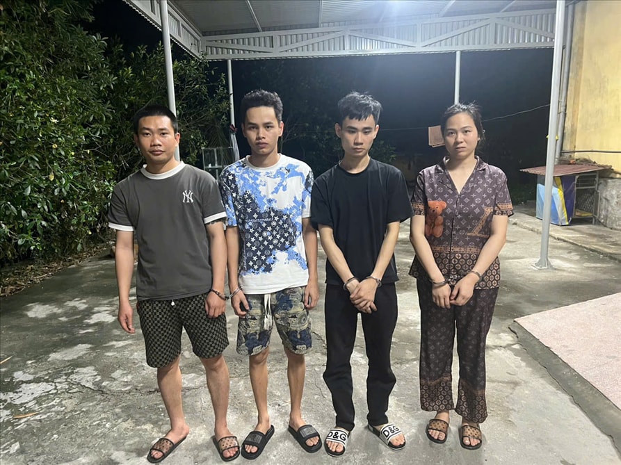 Các đối tượng (từ trái sang phải): Nguyễn Văn Khang, Lê Đức Thịnh, Trần Quang Minh, Hoàng Thị Mai.