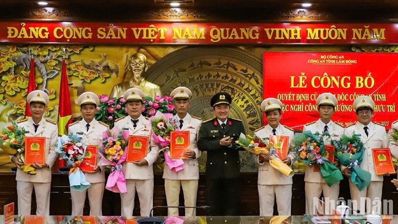 68 cán bộ Công an Lâm Đồng nghỉ công tác hưởng chế độ hưu trí ảnh 1