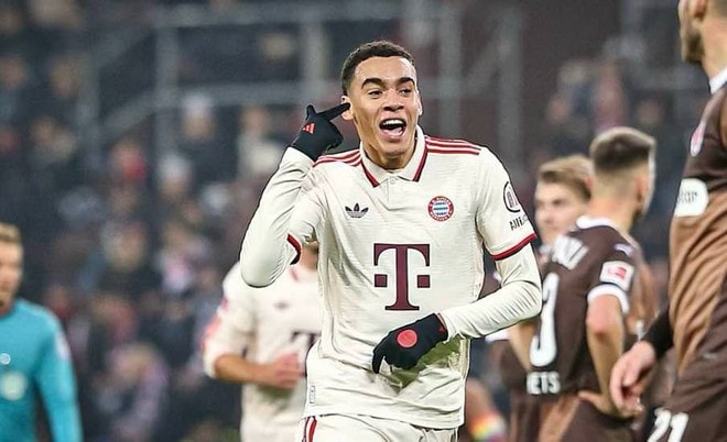 Nhà ảo thuật Musiala đem lại chiến thắng trước St Pauli. (Nguồn: FcBayern) bayern-vo-dich-5.jpg