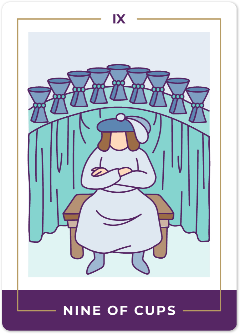 Nine of Cups Tarot Card Meanings | Biddy Tarot