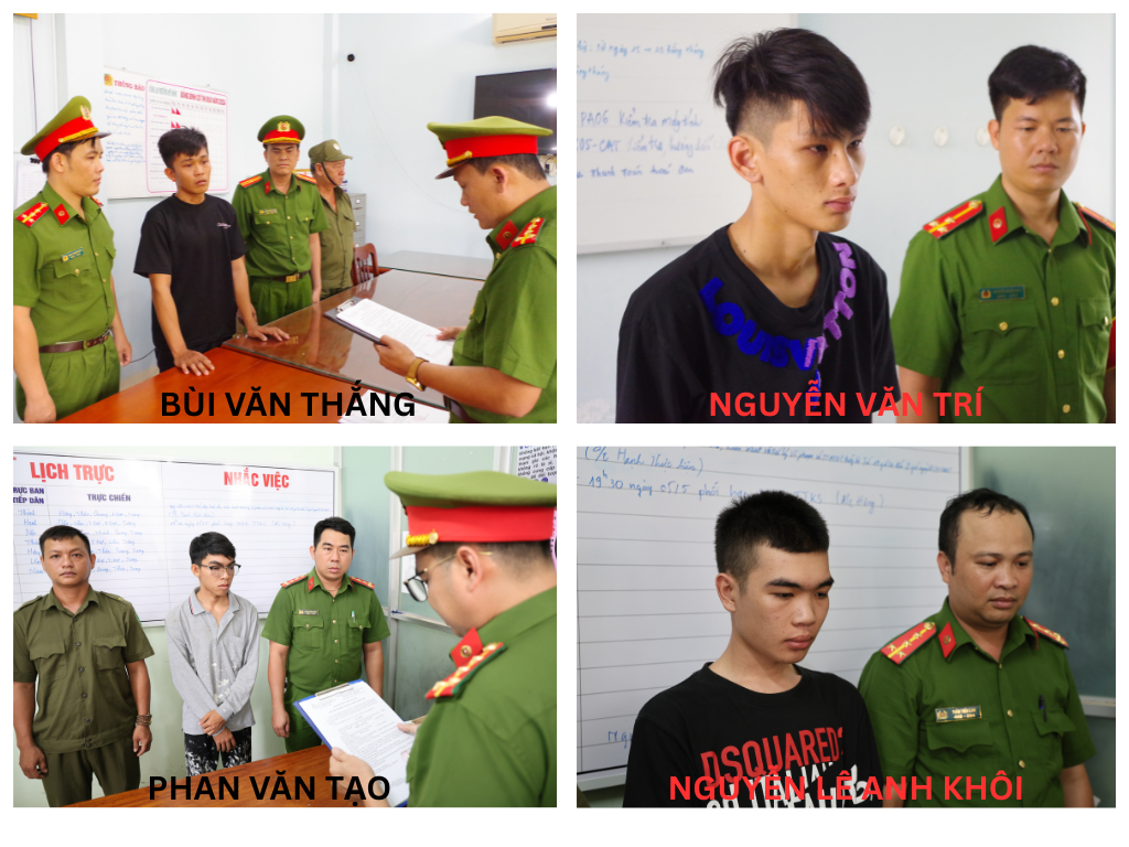 04 đối tượng bị khởi tố.