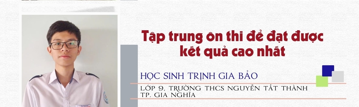 Học sinh Trịnh Gia Bảo