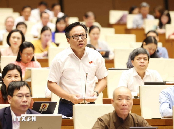 Đại biểu Quốc hội thành phố Hà Nội Nguyễn Trúc Anh phát biểu. (Ảnh: Phương Hoa/TTXVN) ttxvn-dai-bieu-quoc-hoi-nguyen-truc-anh.jpg