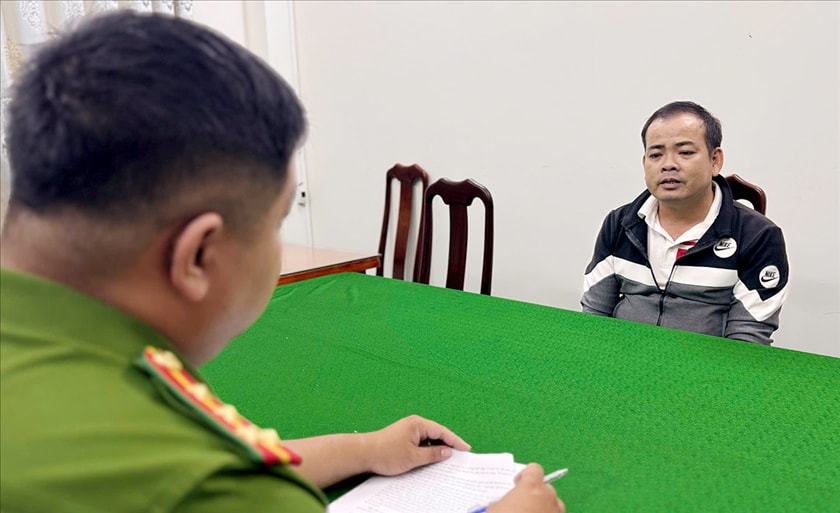 Mã Quốc Tuấn khai nhận tại cơ quan Công an.