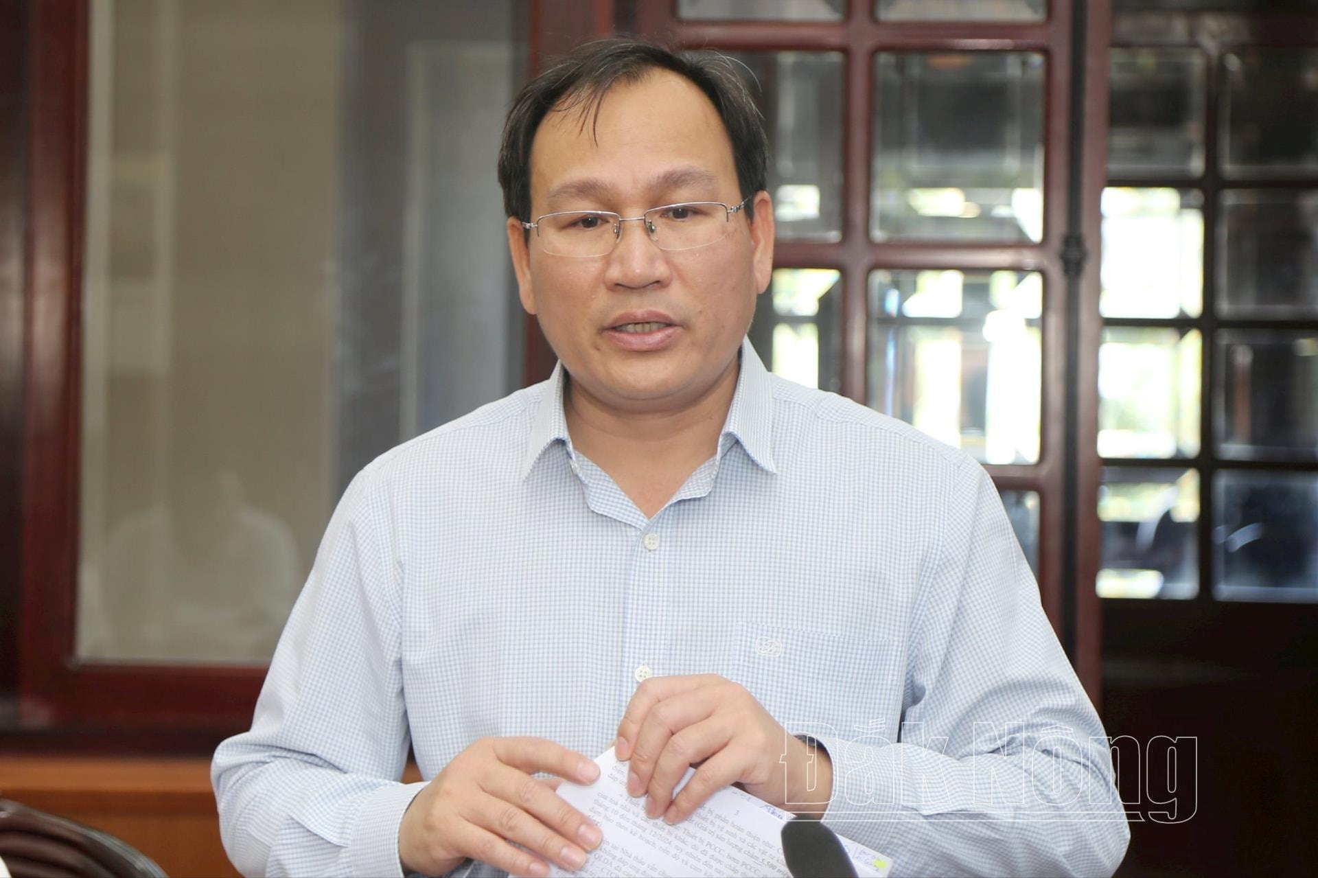 Giám đốc Ban QLDA Đắk Nông Hà Sỹ Sơn đề xuất nhiều giải pháp để đẩy nhanh tiến độ giải ngân