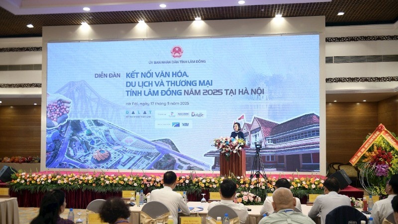 Diễn đàn kết nối văn hóa-du lịch-thương mại tỉnh Lâm Đồng năm 2025 tại Hà Nội.