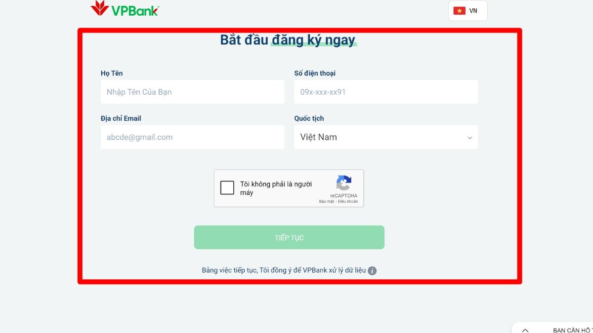Chuẩn bị phương thức thanh toán