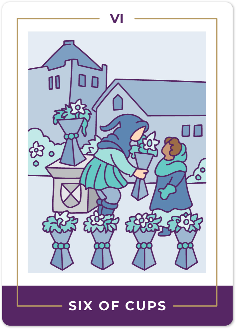 Six of Cups Tarot Card Meanings | Biddy Tarot