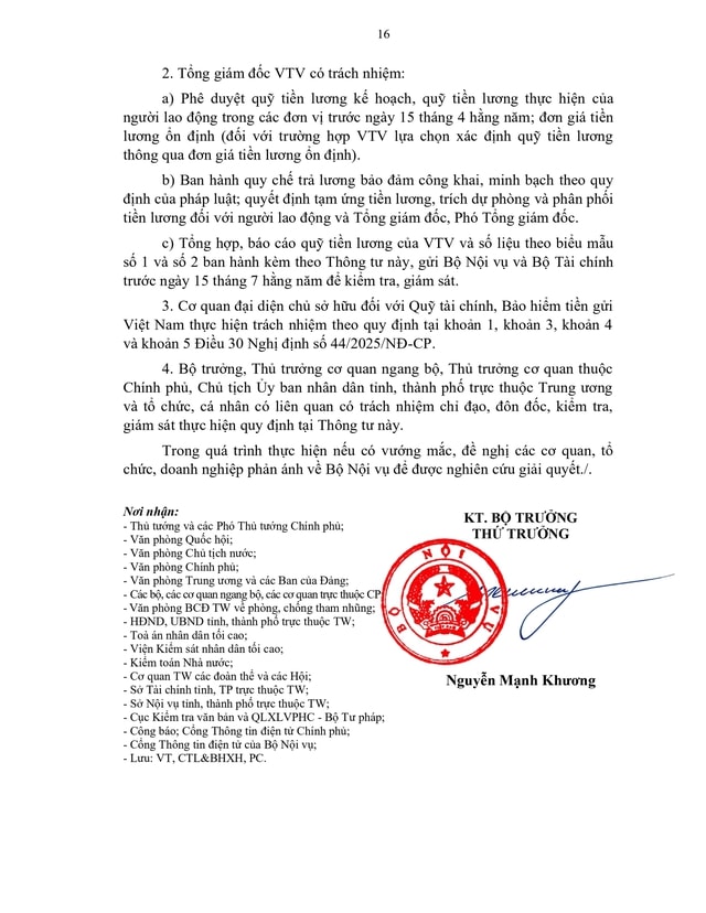 Thông tư 07/2025/TT-BNV hướng dẫn về thực hiện tiền lương, thù lao, tiền thưởng trong doanh nghiệp nhà nước- Ảnh 17. Thông tư 07/2025/TT-BNV hướng dẫn về thực hiện tiền lương, thù lao, tiền thưởng trong doanh nghiệp nhà nước- Ảnh 17.
