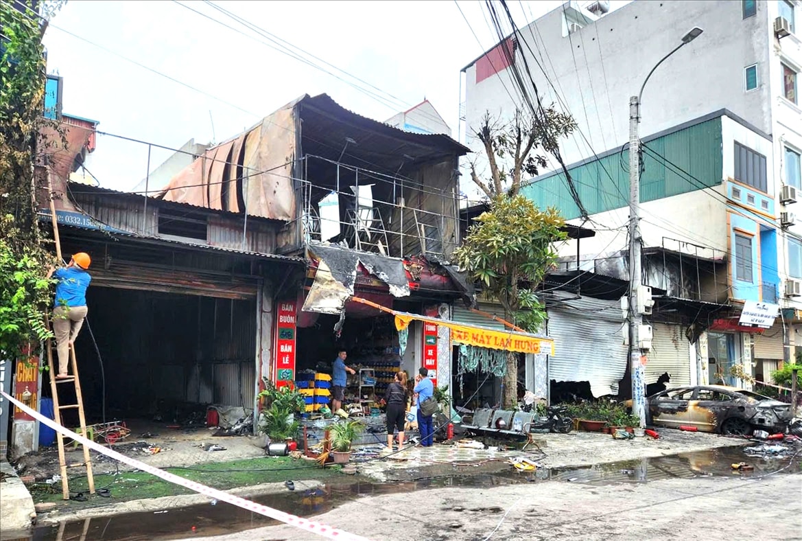 Hiện trường vụ cháy.